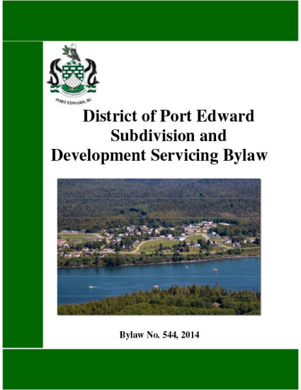 Subdivision and Development Servicing Bylaw # 544